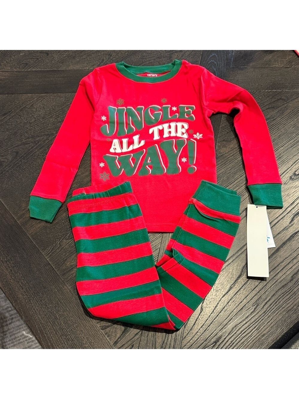 Carter's Festive Red and Green Christmas Pajama Set